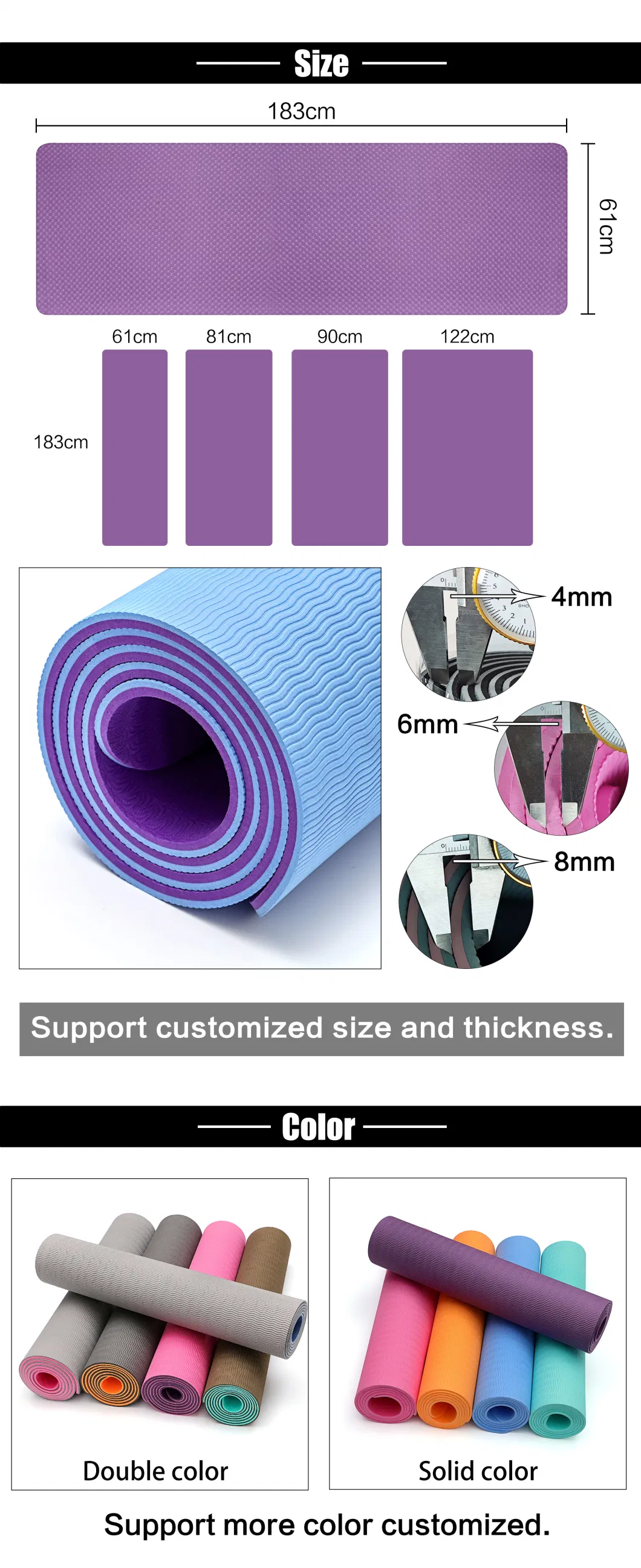 10mm Extra Thick Non Slip Exercise & Fitness Yoga Mat Extremely Comfortable