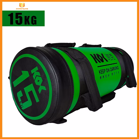 Nouveau Vente chaude 15kgs maison salle de sport PVC sac de puissance sac d'entraînement lourd